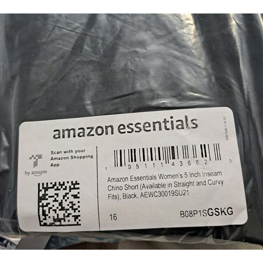 Amazon Essentials Women's 5 In Inseam Chino Short Black Size 16‎ - Picture 9 of 11